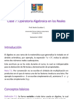 Clase 7 - Operatoria Algebraica en Los Reales