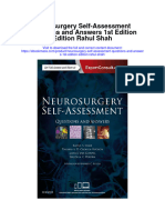 Neurosurgery Self Assessment Questions and Answers 1St Edition Edition Rahul Shah Full Chapter