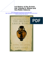 The Oxford History of The Archaic Greek World Volume Ii Athens and Attica Robin Osborne Full Chapter