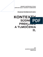 Zbornik KONTEXTY Sudneho Prekladu a Tlmocenia II.