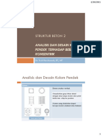 Analisis  Desain Kolom Pendek Terhadap Beban Konsentrik