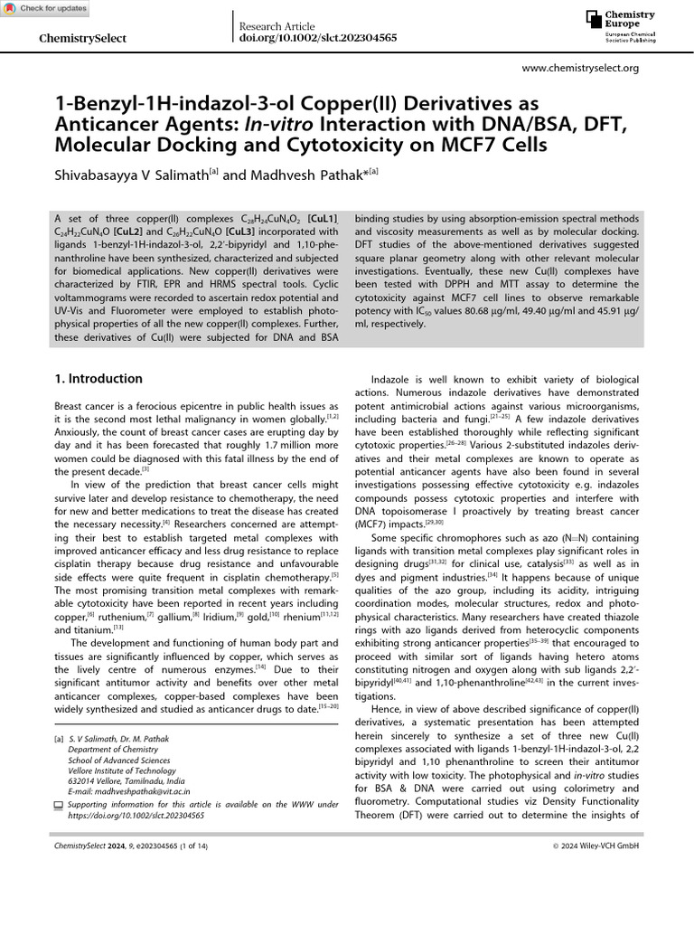 Copper(II) Complexes as Anticancer Agents | PDF | Coordination Complex ...