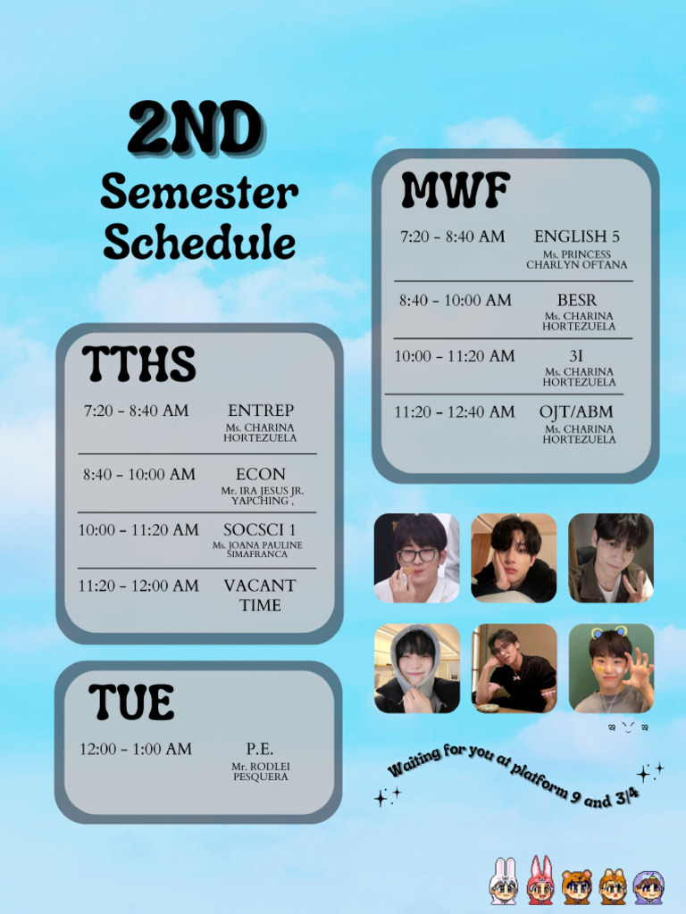 Class schedule 1 pdf