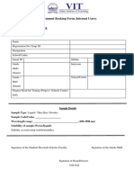 3 - Instrument Booking For Internal Users