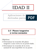 UNIDAD II. Sección 2.3 Planos tangentes y rectas normales. (1)