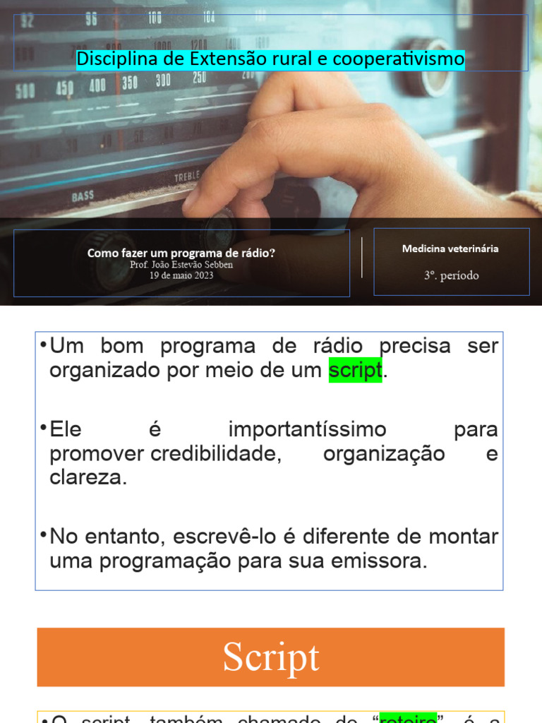 Programa de Rádio | PDF | Roteiro | Rádio