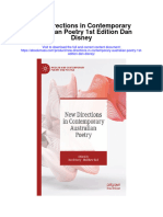 Download New Directions In Contemporary Australian Poetry 1St Edition Dan Disney full chapter