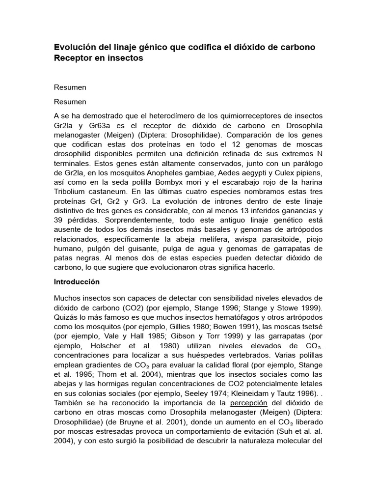 Evolución Del Linaje Génico | PDF | Insectos | Mosca