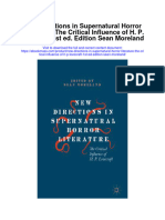 Download New Directions In Supernatural Horror Literature The Critical Influence Of H P Lovecraft 1St Ed Edition Sean Moreland full chapter