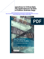 Download New Perspectives In Critical Data Studies The Ambivalences Of Data Power 1St Edition Andreas Hepp full chapter