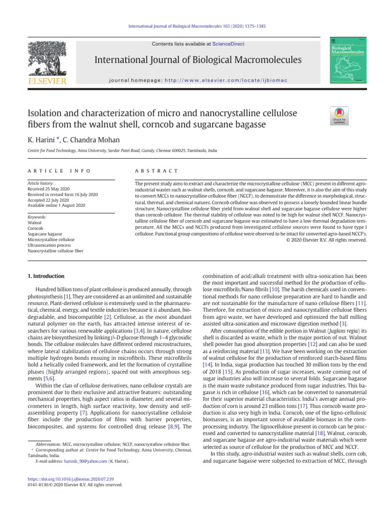 Extraction of Cellulose from Agro Wastes | PDF | Cellulose ...
