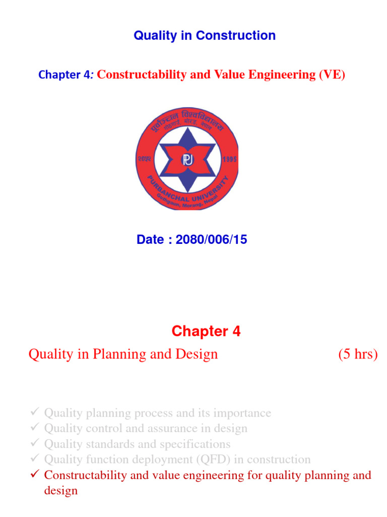 Constructability and Value Engineering in Construction | PDF | Value ...
