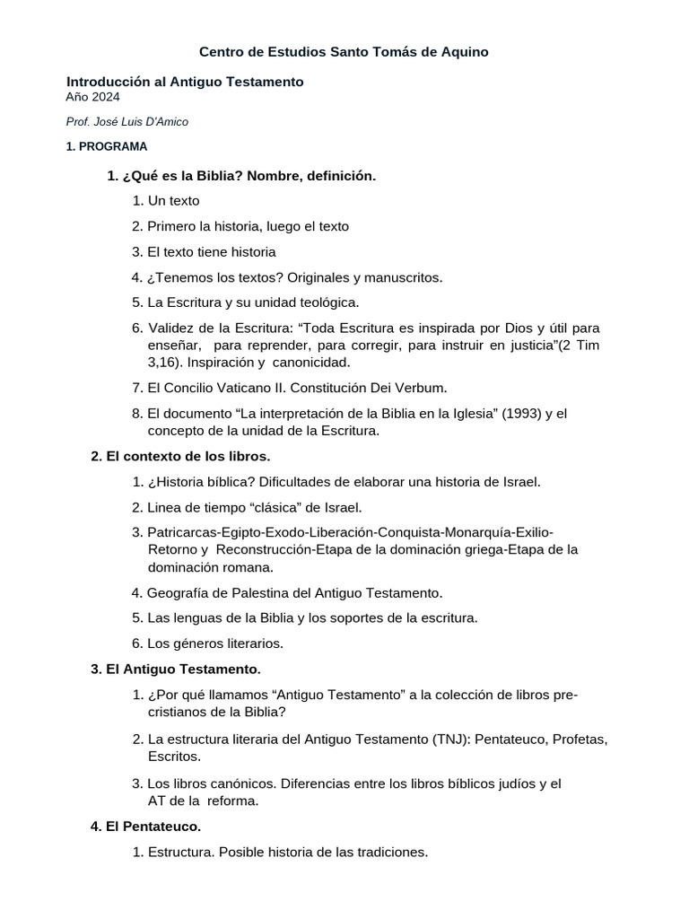 Programa CSTA AntTes 2024 Descargar gratis PDF Biblia Viejo