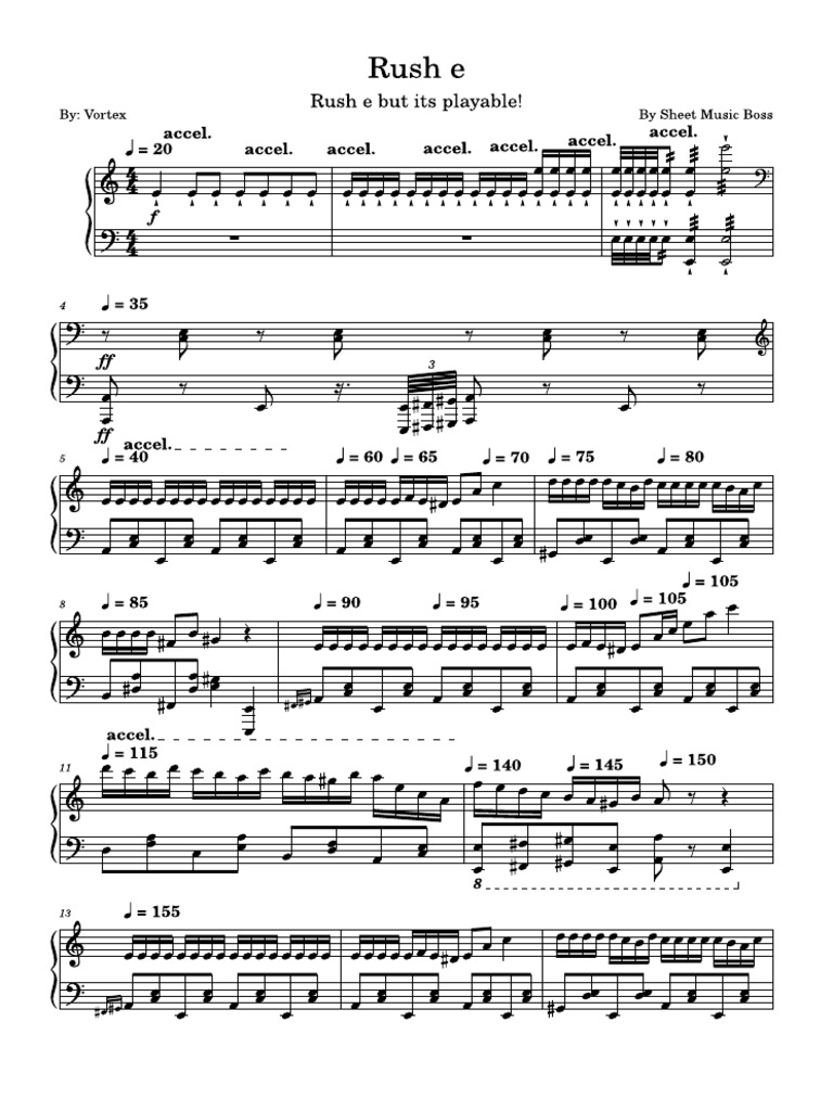 Rush E - Sheet Music Boss RUSH E | PDF