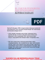 4. Faktor Faktor Pendorong Kewirausahaan