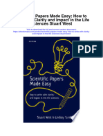 Download Scientific Papers Made Easy How To Write With Clarity And Impact In The Life Sciences Stuart West all chapter