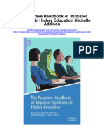 The Palgrave Handbook of Imposter Syndrome in Higher Education Michelle Addison Full Chapter