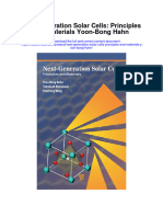 Next Generation Solar Cells Principles and Materials Yoon Bong Hahn Full Chapter