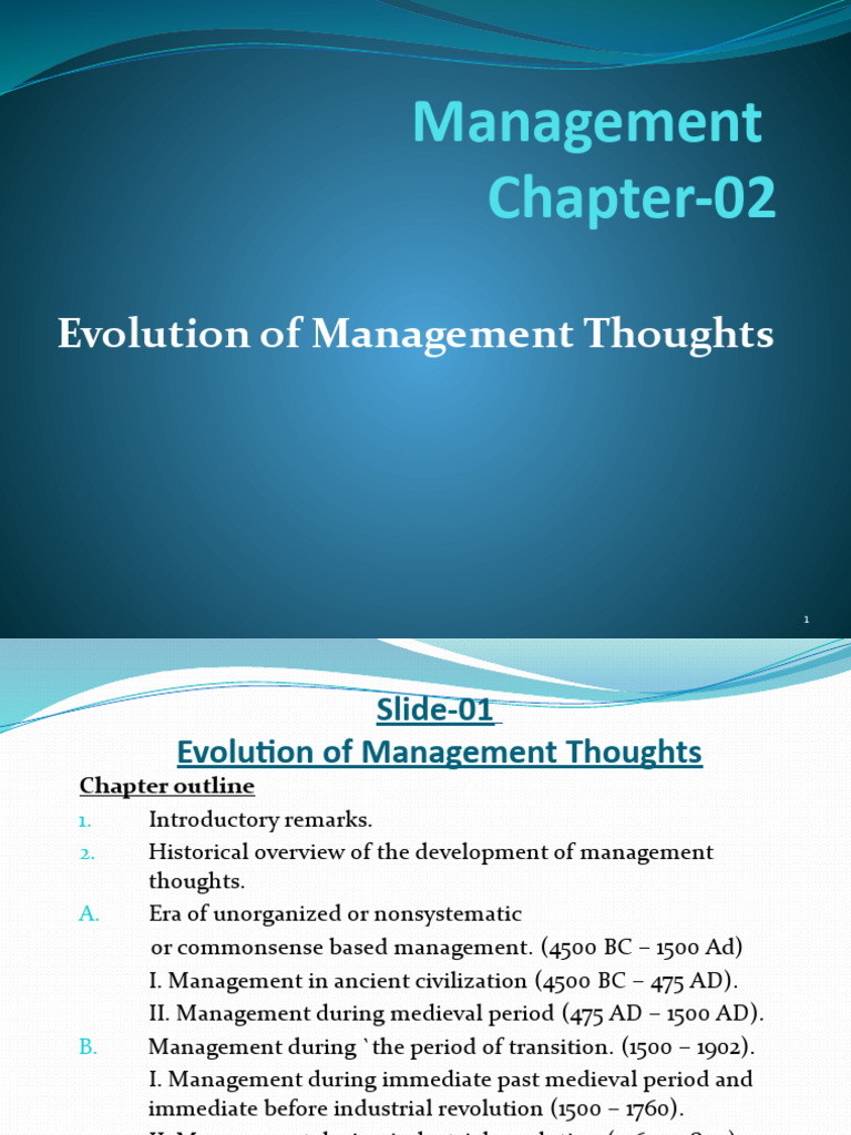 Chapter-02 Evolution of Management Though | PDF | Mathematical ...