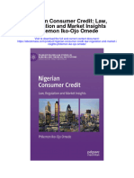 Nigerian Consumer Credit Law Regulation and Market Insights Philemon Iko Ojo Omede Full Chapter