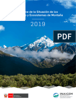 Informe de La Situación de Los Glaciares y Ecosistemas de Montaña en El Perú 2019