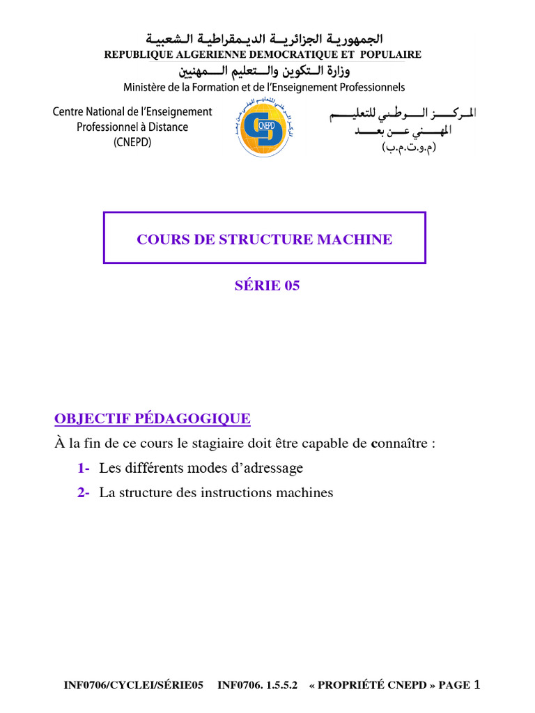 5-Structure Machine | PDF | Matériel informatique | Processeur