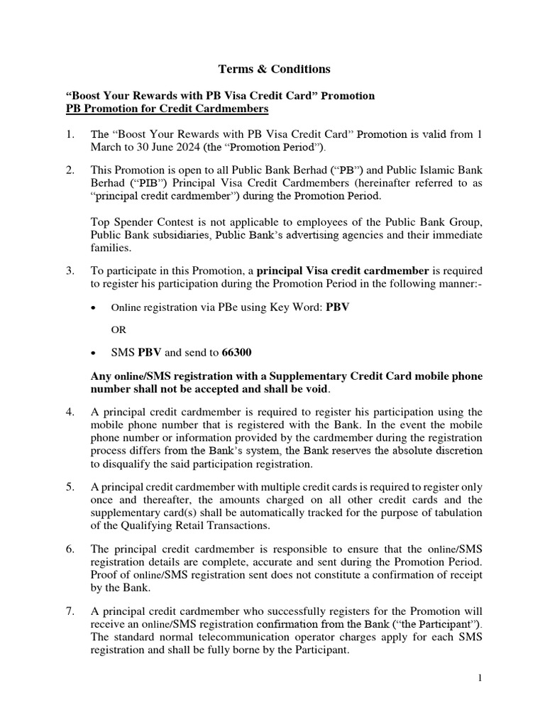 TC - Visa Boost Rewards CB | PDF | Credit Card | Cash