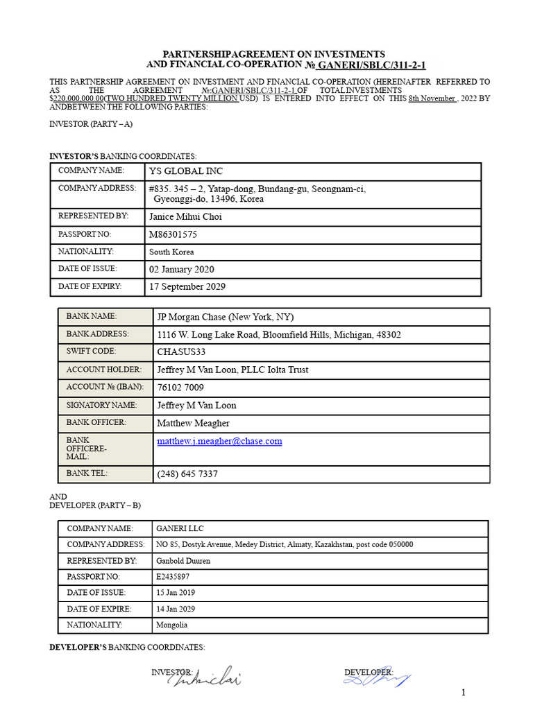 Agreement For Jusan Bank | PDF | Investing | Letter Of Credit