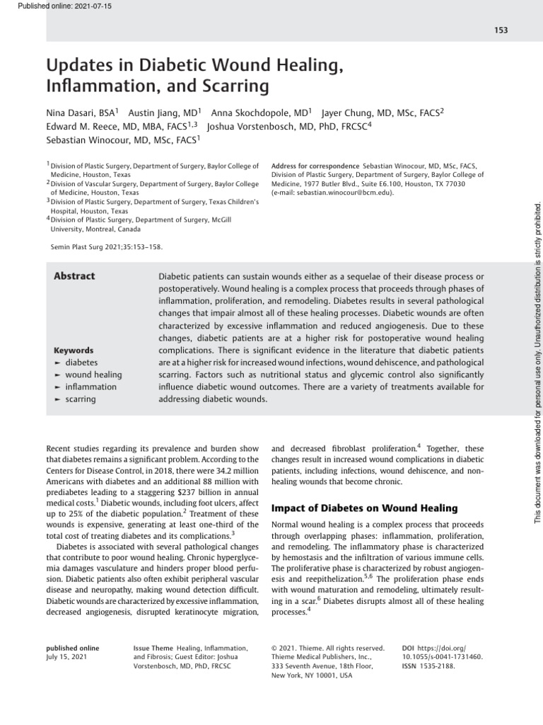 Diabetic Wound Healing Insights | PDF | Wound Healing | Wound