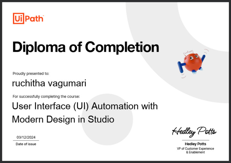 ui certificate | PDF