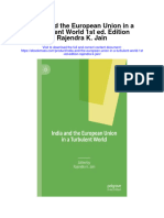 Download India And The European Union In A Turbulent World 1St Ed Edition Rajendra K Jain full chapter