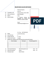 Form Isian Calon Karyawan PT BDK (2023)