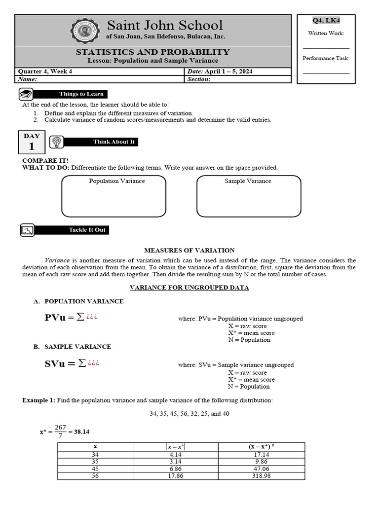 Statistics and Probability | PDF | Statistical Analysis | Teaching ...