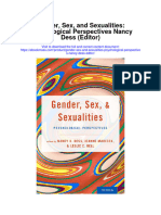 Gender Sex and Sexualities Psychological Perspectives Nancy Dess Editor Full Chapter