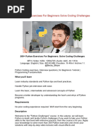 200+ Python Exercises For Beginners Solve Coding Challenges