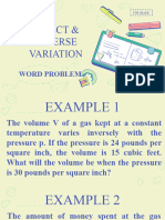 VARIATION Word Problems DV - IV Joint - Combined