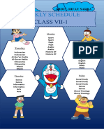 Template Jadwal Pelajaran Doraemon