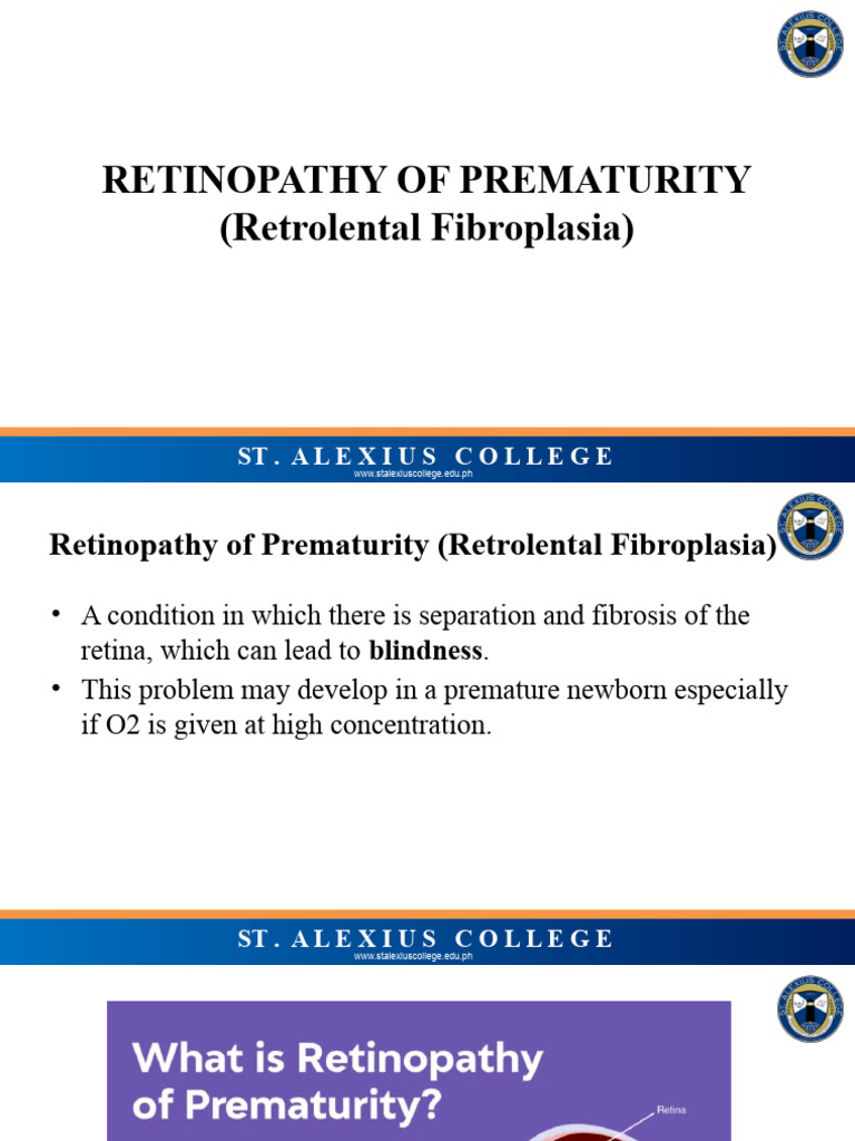 Retinopathy of Prematurity | PDF | Human Diseases And Disorders ...