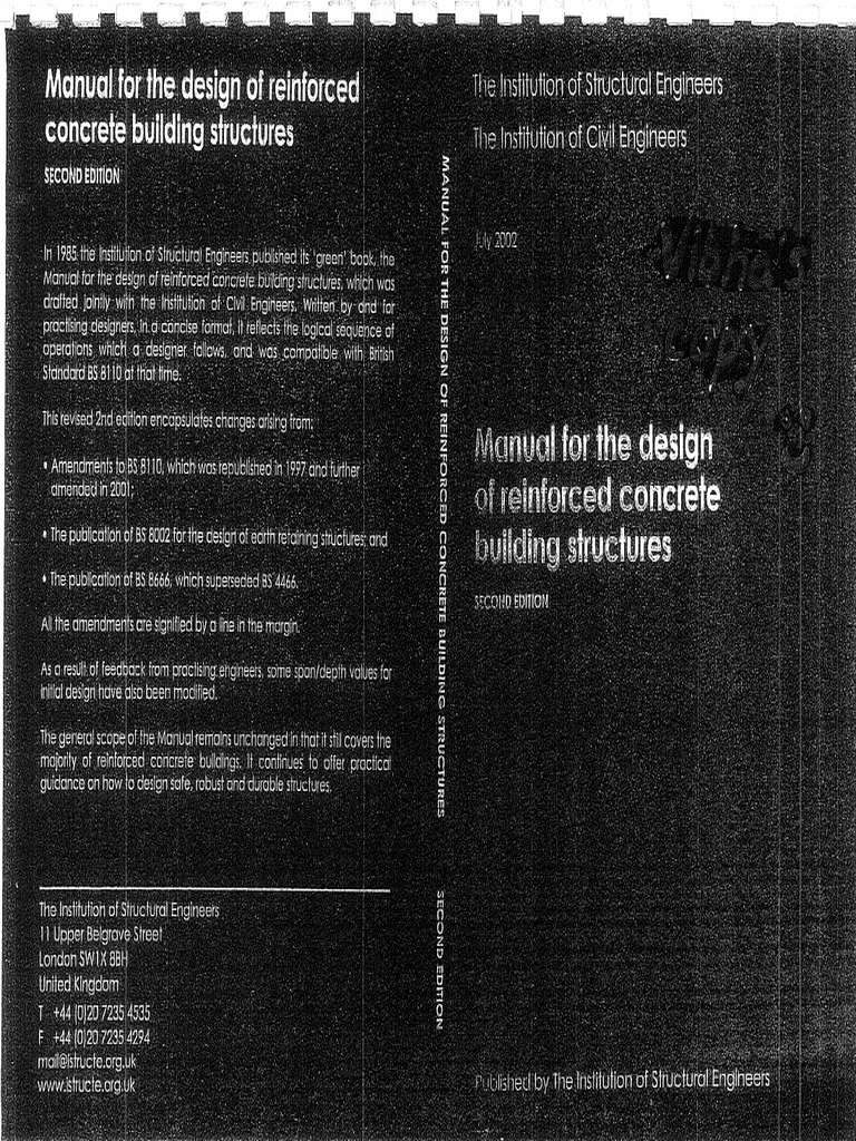 Manual For The Disign of Reinforced Concrete Building Structure ...