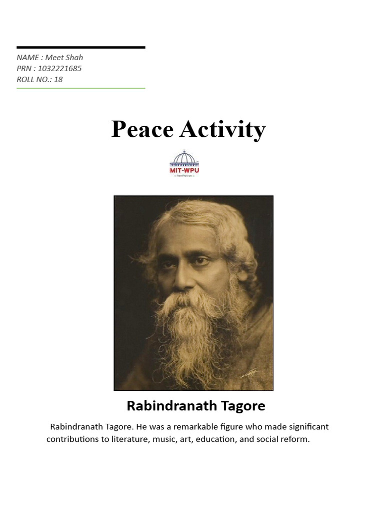 Peace Dome Visit 18 | PDF | Rabindranath Tagore | Bhakti