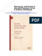 Security Democracy and Society in Bali Trouble With Protection 1St Ed Edition Andrew Vandenberg All Chapter