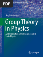 Jörg Bünemann - Group Theory in Physics - An Introduction With A Focus On Solid State Physics-Springer International Publishing (2024)