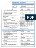 11 Transport in Plants - Entrance Questions N Answers