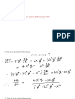 2.6 Implicit Di Erentiation HW