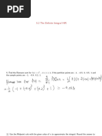 5.2 The Definite Integral HW