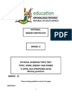 .Topic Test Memo (Work, Energy & Power 2024)