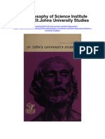 The Philosophy of Science Institute Lectures ST Johns University Studies Full Chapter