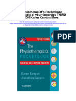 Download The Physiotherapists Pocketbook Essential Facts At Your Fingertips Third Edition Karen Kenyon Mres full chapter