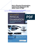 Download Seidels Guide To Physical Examination An Interprofessional Approach 9Th Edition Jane W Ball all chapter