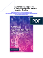 Emerging Nanotechnologies For Diagnostics Drug Delivery and Medical Devices Cholkar Full Chapter